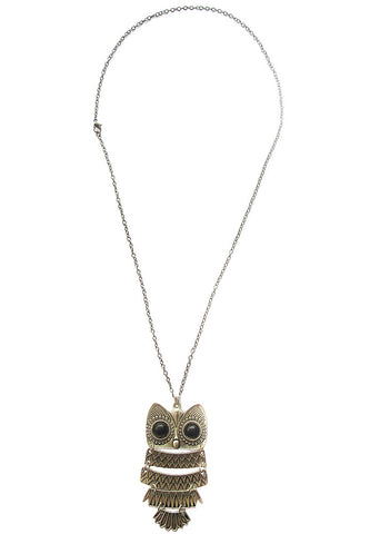 Soren The Owl Necklace - BeHoneyBee - BeHoneyBee.com - 1