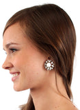 Vintage White Glam Earrings - Me - BeHoneyBee.com - 2