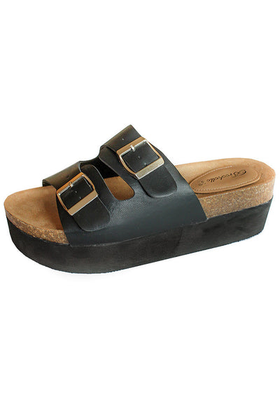 Brooky Flatform Sandal -BLACK - BeHoneyBee - BeHoneyBee.com - 1