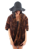 Chocolate Mink Fur Stole - Vintage - Me - BeHoneyBee.com - 3