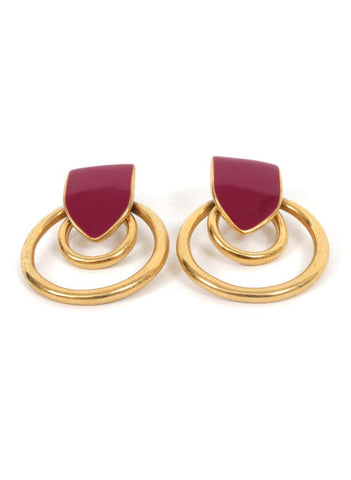 Vintage Double Hoop earrings - Me - BeHoneyBee.com - 1
