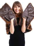 Chocolate Mink Fur Stole - Vintage - Me - BeHoneyBee.com - 2