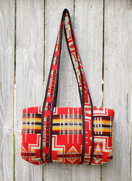 Red Handmade Ecuador Day Bag