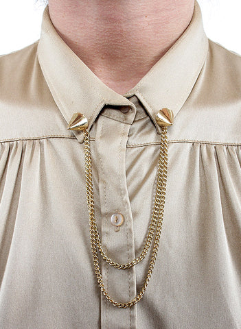 Gold Spike Collar - Me - BeHoneyBee.com