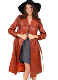 1970's Bisset Leather Trench Coat- Vintage - Vintage - BeHoneyBee.com - 4