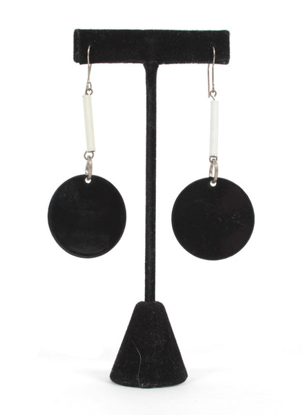 B&W earrings - Me - BeHoneyBee.com - 1