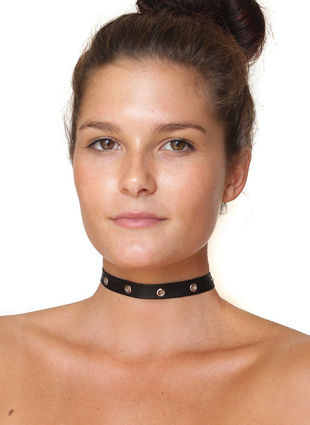 Stud Choker Necklace - BeHoneyBee - BeHoneyBee.com - 1