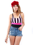 Striped Bodysuit - Vintage - Me - BeHoneyBee.com - 2