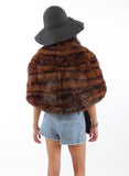 Chocolate Mink Fur Stole - Vintage - Me - BeHoneyBee.com - 5