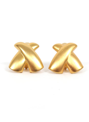 Fab 90s Gold Clip Ons - Me - BeHoneyBee.com - 1