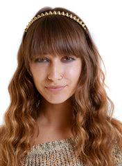 Handmade Luxe Bee Studded Headband BEE DESIGN STRIPPED HIGH FASHION HEADBAND MEZ11441  main image 2