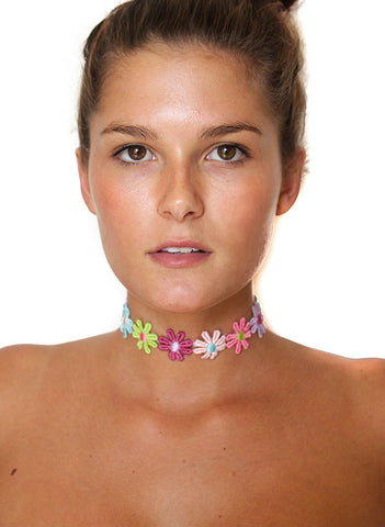 Flower Power Choker Necklace - BeHoneyBee - BeHoneyBee.com - 1