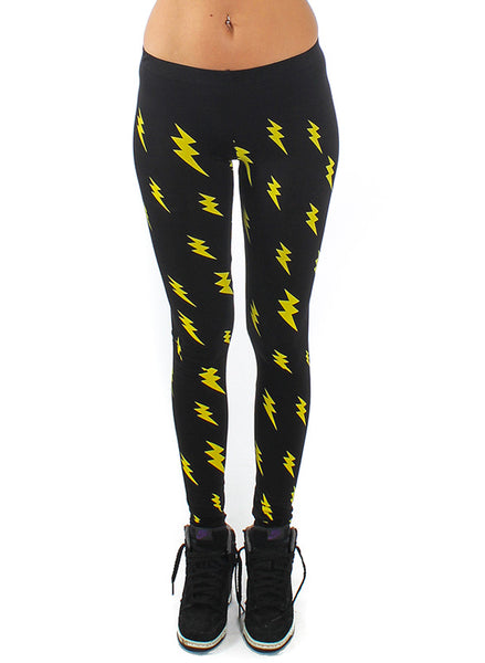 Lightning Bolt Leggings - Hot & Delicious - BeHoneyBee.com