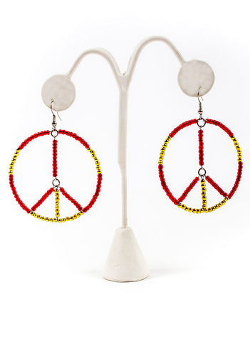 Peace Dangle Earrings - Me - BeHoneyBee.com