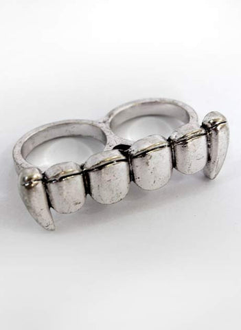 Double finger "Vampire Ring" (size 6/7) - Me - BeHoneyBee.com