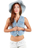 Vintage Denim vest - Me - BeHoneyBee.com - 1