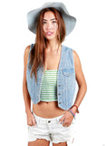 Vintage Denim vest - Me - BeHoneyBee.com - 3