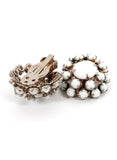 Vintage White Glam Earrings - Me - BeHoneyBee.com - 1