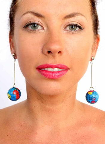 World on a Stick! Earrings - Me - BeHoneyBee.com - 1